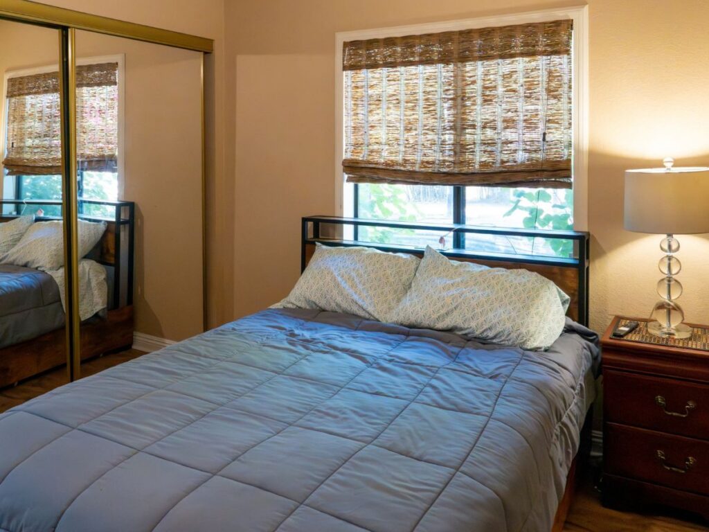 Client bedroom at Dunn Recovery residential facility in Wildomar